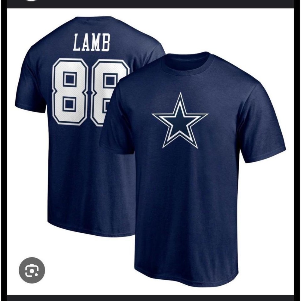 NWT Dallas Cowboys Lamb 88 NFL Fanatics Navy Blue T Shirt Mens 2XL